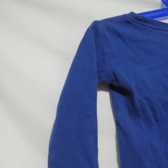 BABY GAP - size 2T | Blue Long Sleeve Shirt | Excavator Print Front and Sleeve - Picture 9 of 14